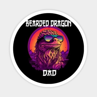 Bearded Dragon Daddy Synthwave Magnet